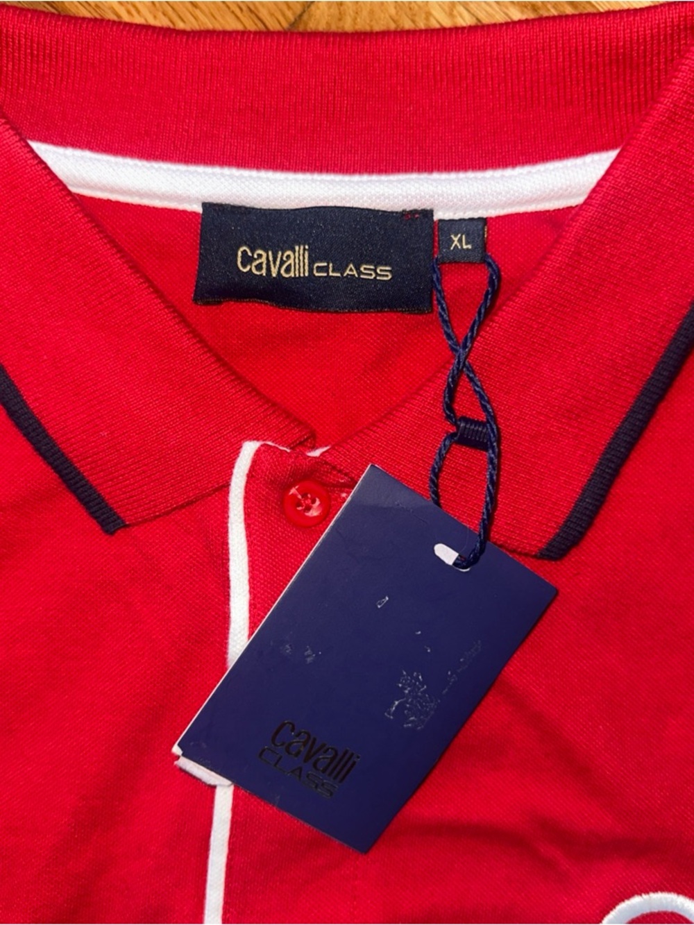 Roberto Cavalli Polo In Red Men's XL, New with tags - Picture 3 of 6